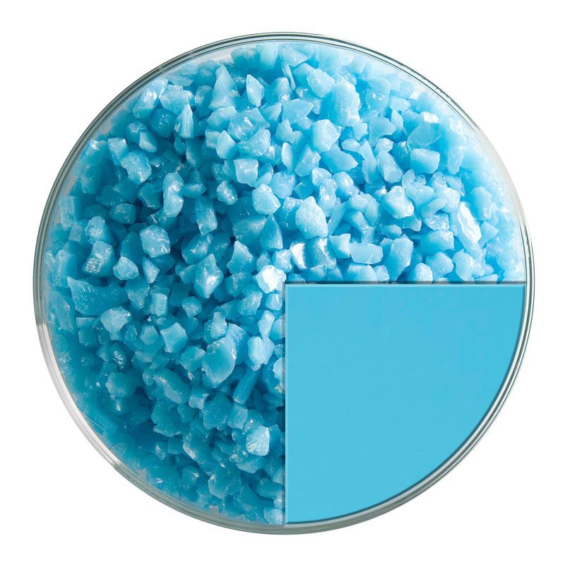 Bullseye Glass Frit: Light Cyan Opal Coarse 0216.03 - Warm Glass