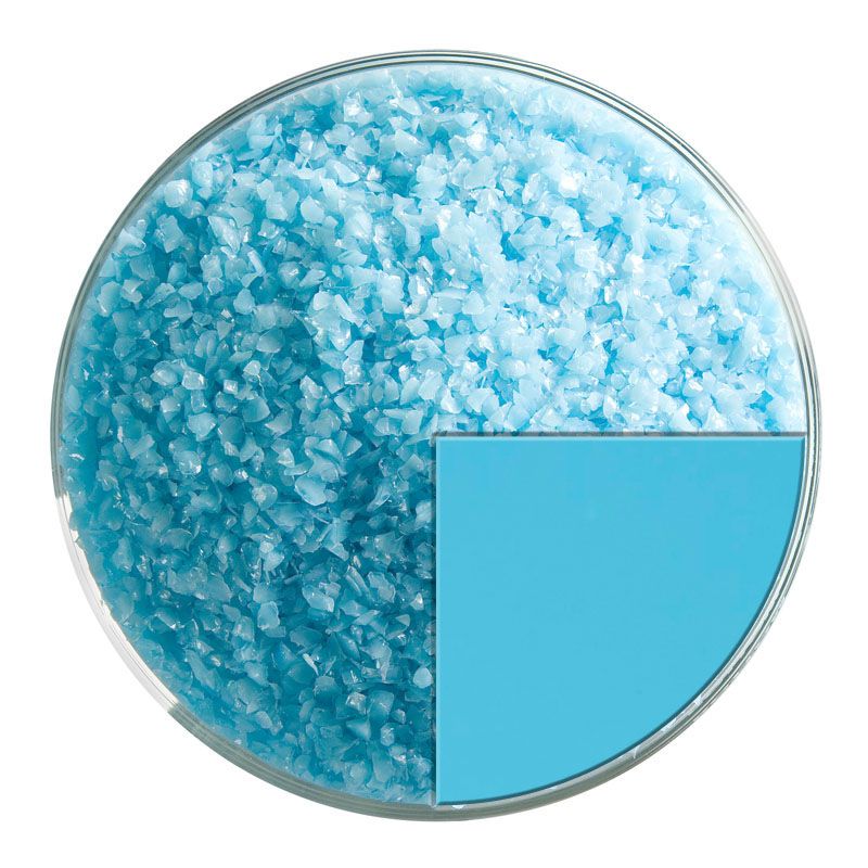 Bullseye Glass Frit: Light Cyan Opal Medium 0216.02 - Warm Glass