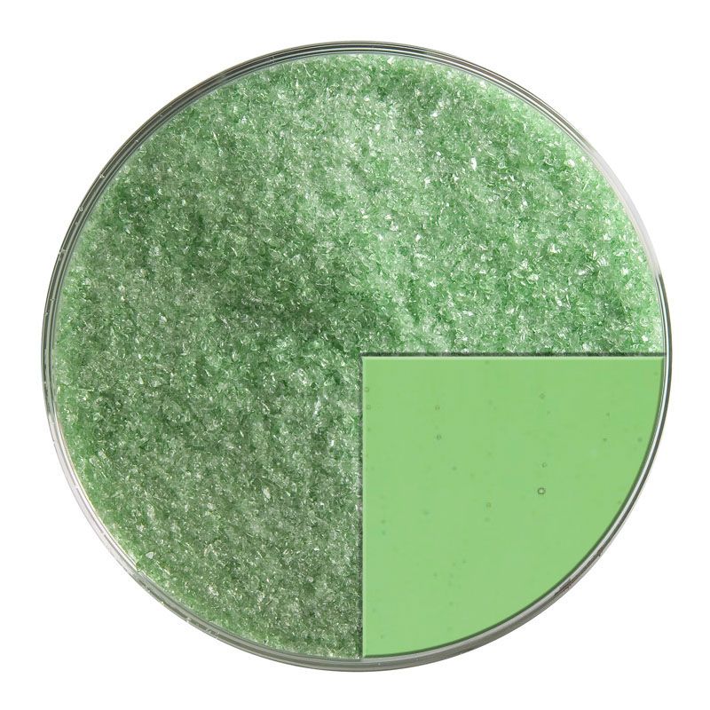 Bullseye Glass Frit: Light Green Transparent Fine 1107.01 - Warm Glass