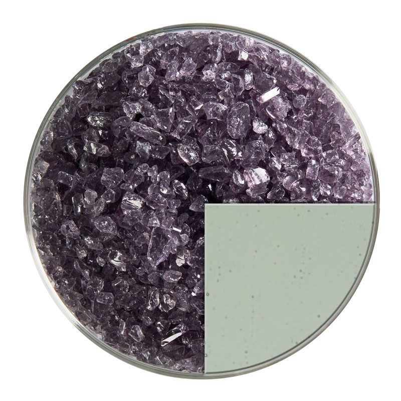 Bullseye Glass Frit: Light Silver Grey Transparent Coarse 1429.03 - Warm Glass