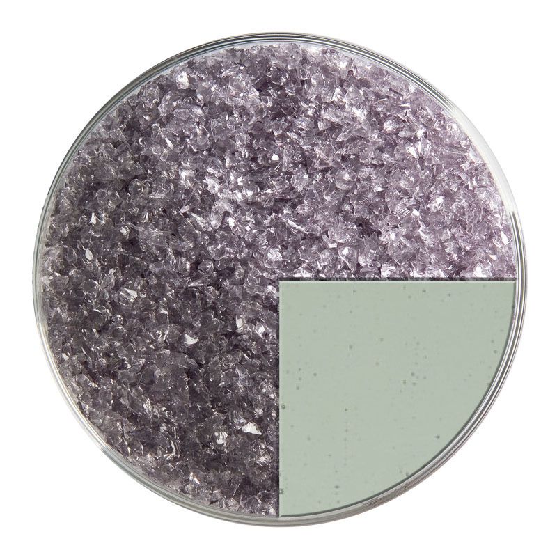 Bullseye Glass Frit: Light Silver Grey Transparent Medium 1429.02 - Warm Glass