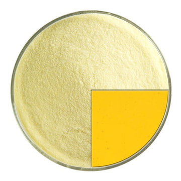 Bullseye Glass Frit: Marigold Yellow Trans Powder 1320.08 - Warm Glass