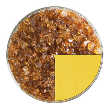 Bullseye Glass Frit: Medium Amber Trans Coarse Frit 1137.03 - Warm Glass