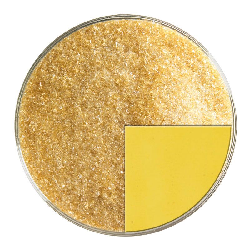 Bullseye Glass Frit: Medium Amber Trans Fine Frit 1137.01 - Warm Glass