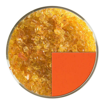 Bullseye Glass Frit: Orange Striker Transparent Coarse 1125.03 - Warm Glass