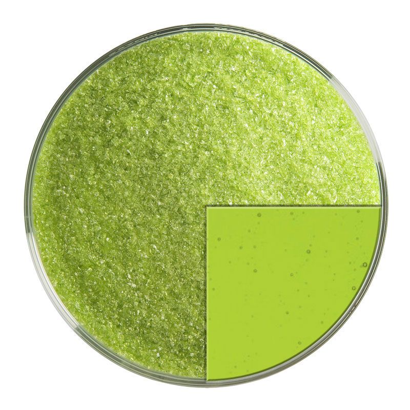 Bullseye Glass Frit: Spring Green Transparent Fine 1426.01 - Warm Glass