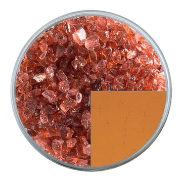 Bullseye Glass Frit: Sunset Coral Transparent Coarse 1305.03 - Warm Glass