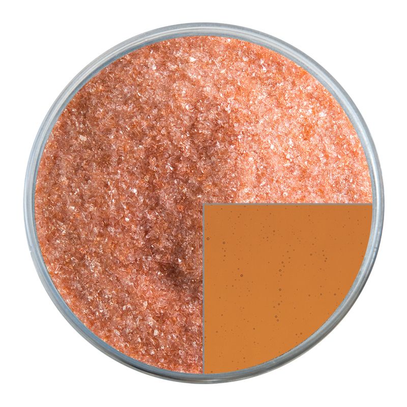 Bullseye Glass Frit: Sunset Coral Transparent Fine 1305.01 - Warm Glass