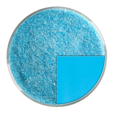 Bullseye Glass Frit: Turquoise Blue Trans Fine Frit 1116.01 - Warm Glass