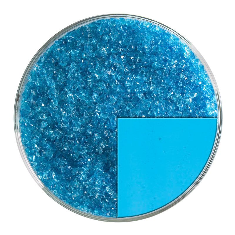 Bullseye Glass Frit: Turquoise Blue Trans Medium Frit 1116.02 - Warm Glass