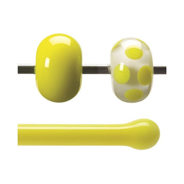 Bullseye Glass Rod: Canary Yellow Opal 0120 - Warm Glass