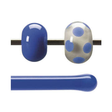 Bullseye Glass Rod: Cobalt Blue Opal 0114 - Warm Glass