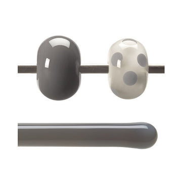 Bullseye Glass Rod: Deco Grey Opal 0136 - Warm Glass