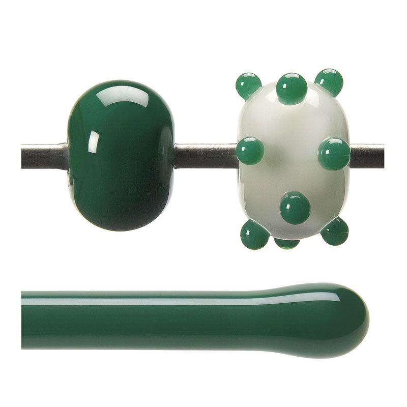 Bullseye Glass Rod: Jade Green Opal 0145 - Warm Glass