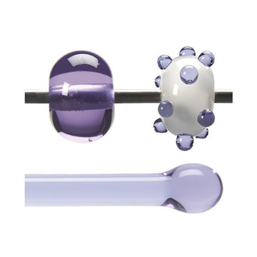 Bullseye Glass Rod: Neo Lavender Shift Transparent 1442 - Warm Glass
