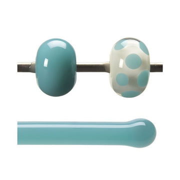 Bullseye Glass Rod: Turquoise Blue Opal 0116 - Warm Glass