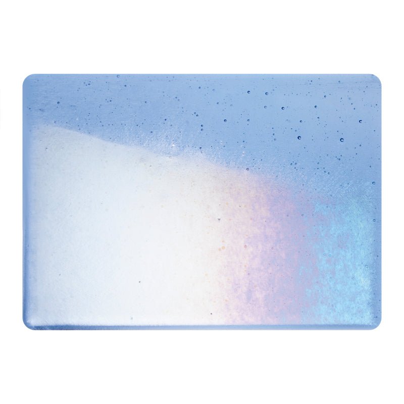 Bullseye Irid Glass: 3mm Rainbow on Light Sky Blue 1414.31 - Warm Glass