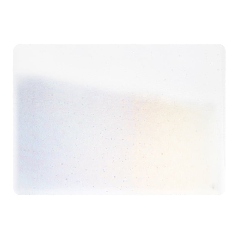 Bullseye Irid Glass: 3mm Rainbow on White Opal 0113.31 - Warm Glass