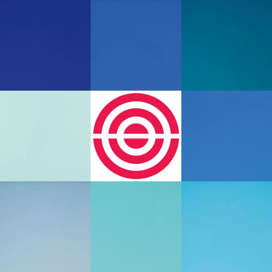 Bullseye Sample Pack: 3mm Blue Opalescent Glass - Warm Glass