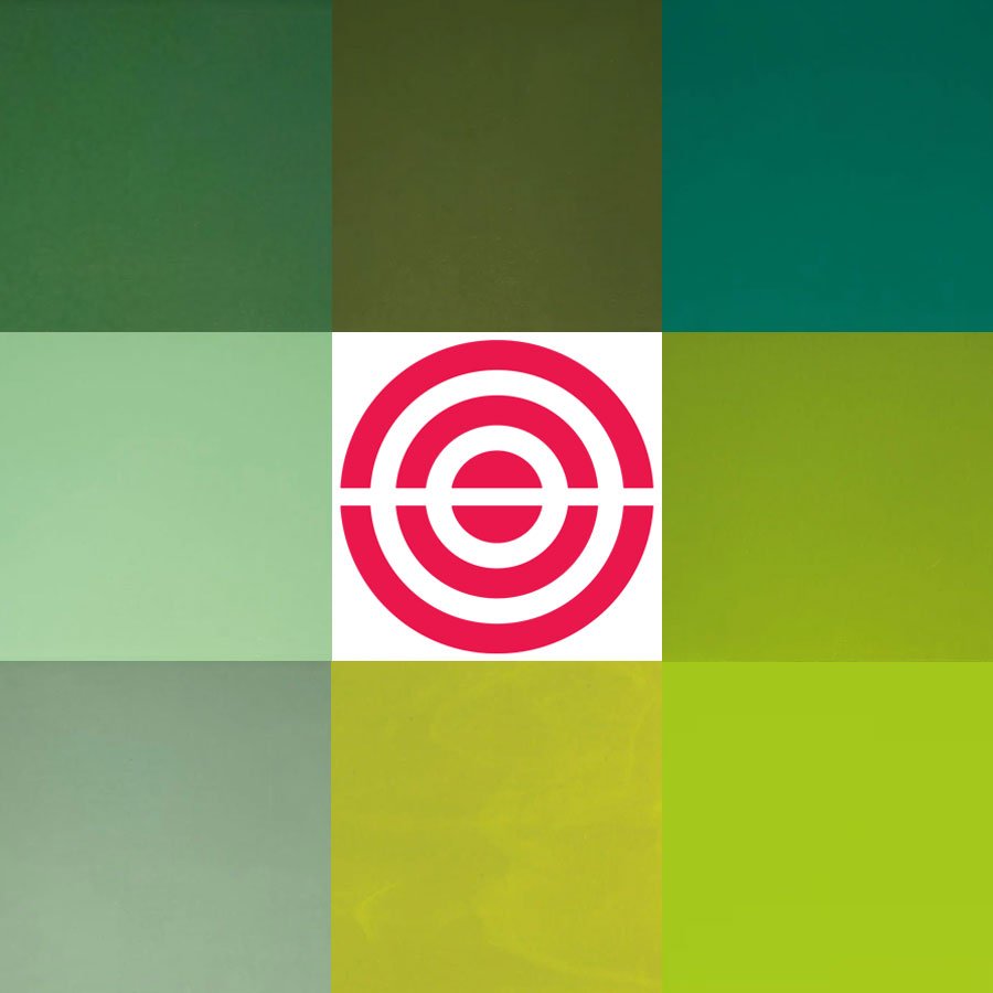 Bullseye Sample Pack: 3mm Green Opalescent Glass - Warm Glass