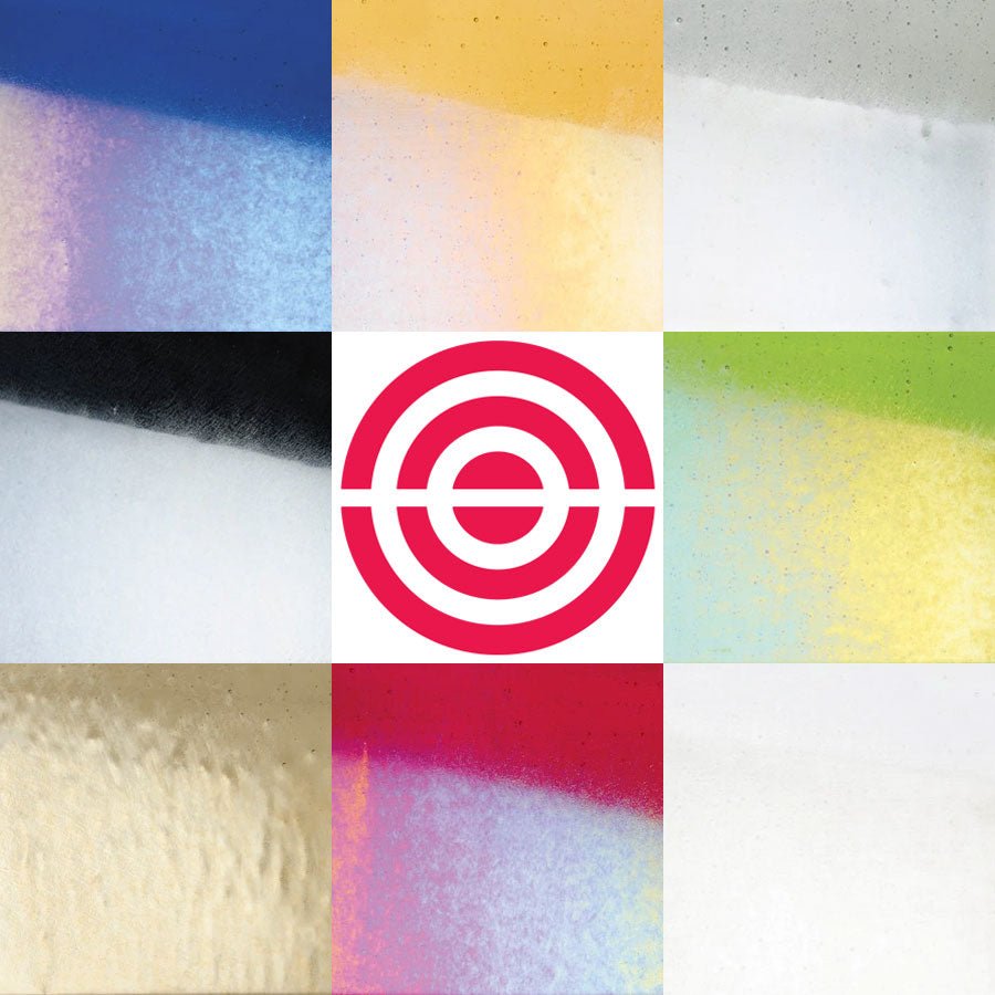 Bullseye Sample Pack: 3mm Iridescent Glass - Warm Glass