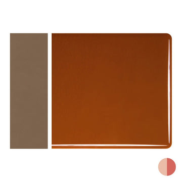Bullseye Sheet Glass: 2mm Cinnabar Opal Striker 0309.50 - Warm Glass