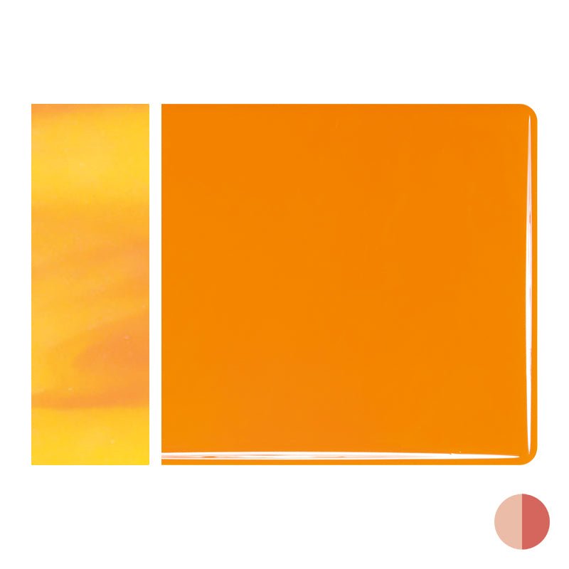 Bullseye Sheet Glass: 2mm Pumpkin Orange Opal Striker 0321.50 - Warm Glass