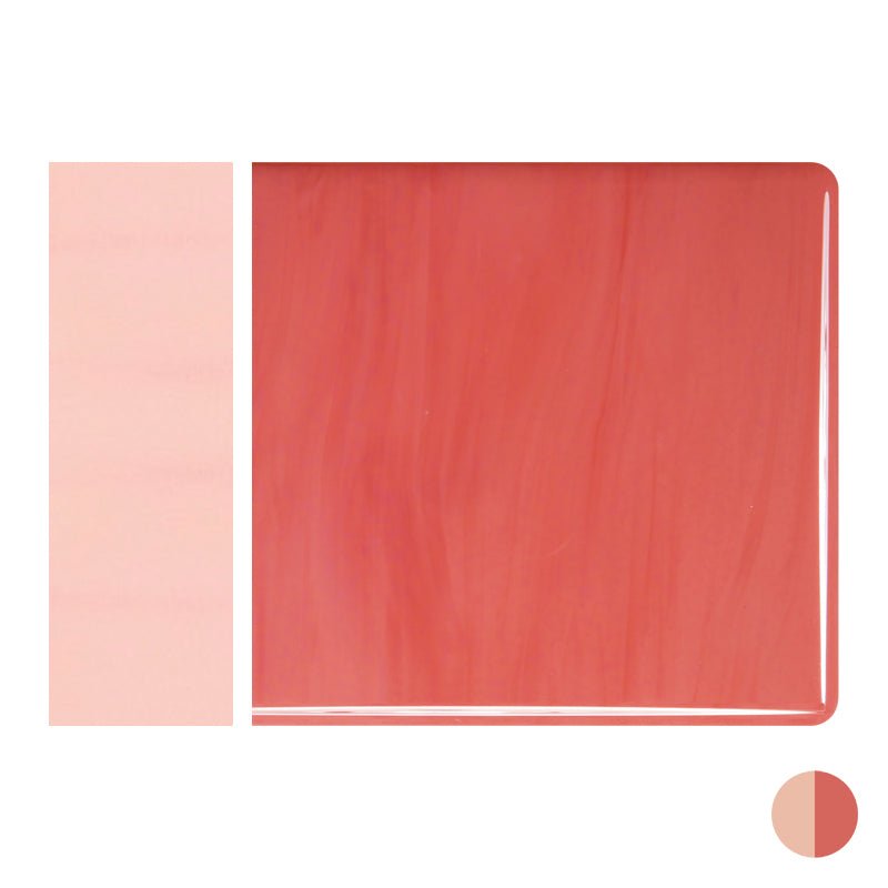 Bullseye Sheet Glass: 2mm Salmon Pink Opal Striker 0305.50 - Warm Glass