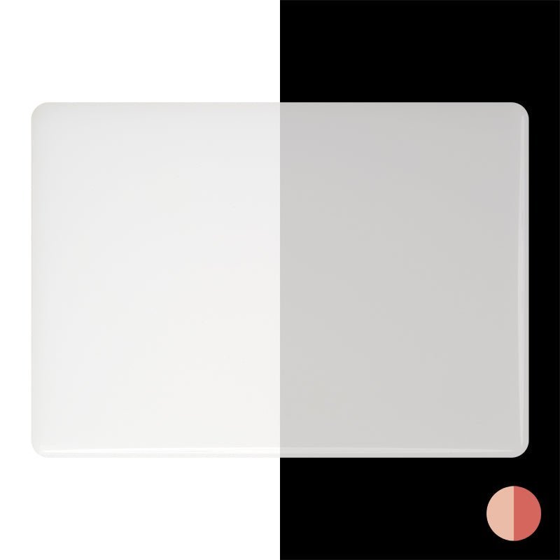 Bullseye Sheet Glass: 2mm Translucent White Opal Striker 0243.50 - Warm Glass
