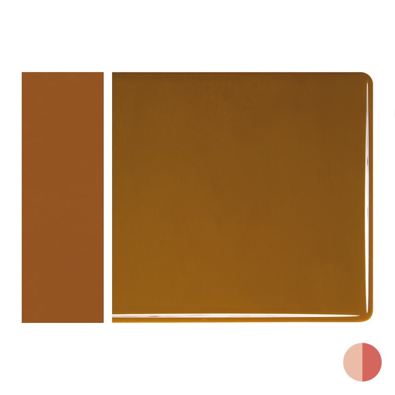 Bullseye Sheet Glass: 2mm Umber Opal Striker 0310.50 - Warm Glass