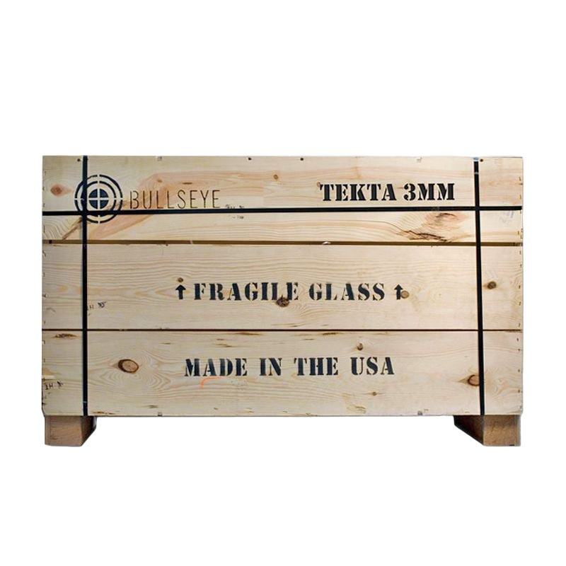 Bullseye Sheet Glass: 3mm Clear Tekta Crate (66 Full Sheets) - Warm Glass