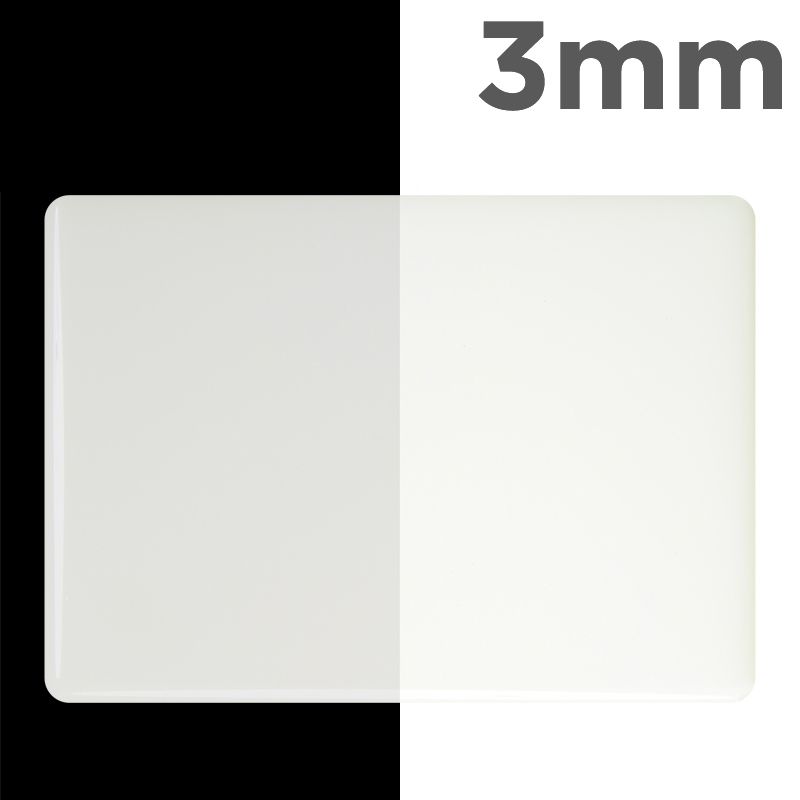 Bullseye Sheet Glass: 3mm White Tekta 0113.038 - Warm Glass