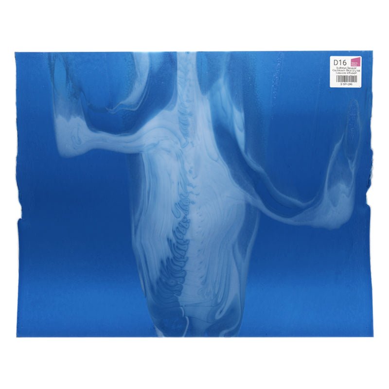 Bullseye Special: Caribbean Blue & Lilac Cascade Infusion - Warm Glass