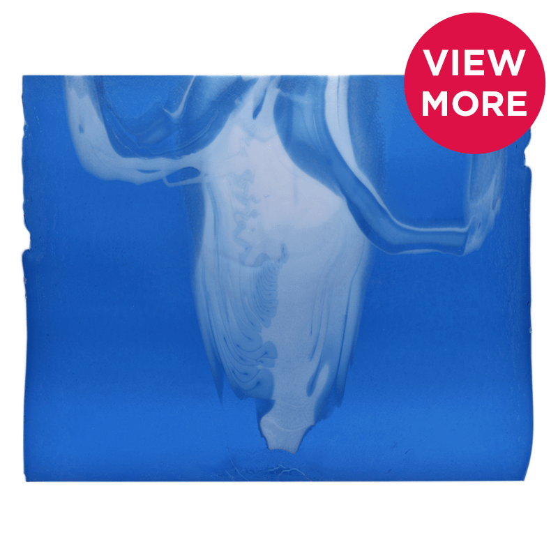 Bullseye Special: Caribbean Blue & Lilac Cascade Infusion - Warm Glass