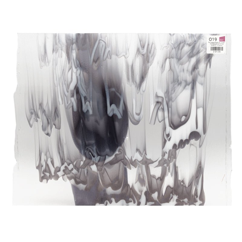 Bullseye Special: Clear, Amethyst & White Graffiti Infusion - Warm Glass