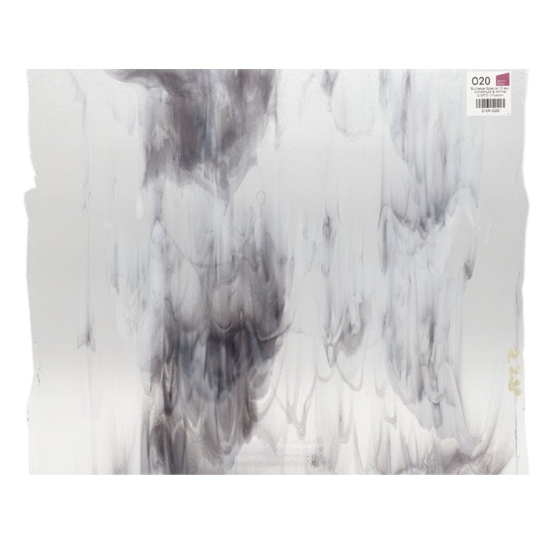 Bullseye Special: Clear, Amethyst & White Graffiti Infusion - Warm Glass