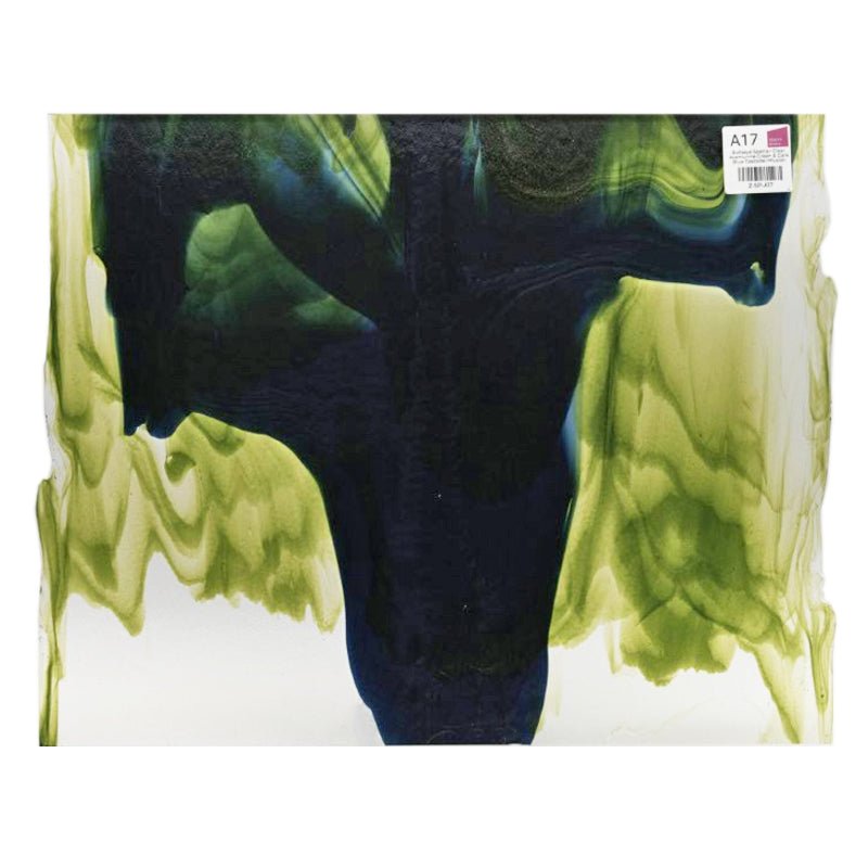 Bullseye Special: Clear, Aventurine Green & Dark Blue Cascade Infusion - Warm Glass