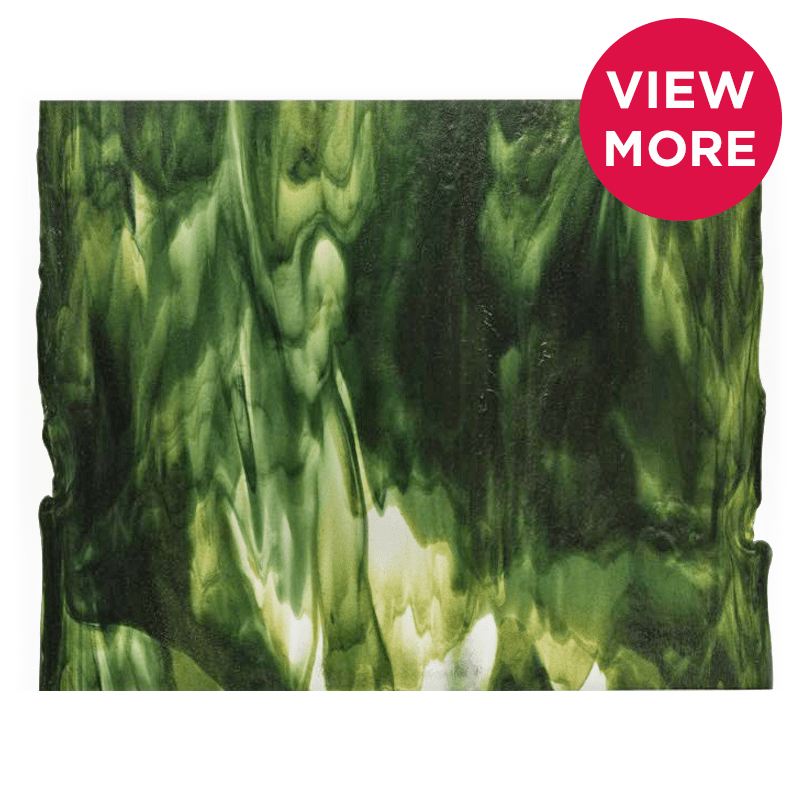 Bullseye Special: Clear & Triple Aventurine Streaky - BOTTOM - Warm Glass