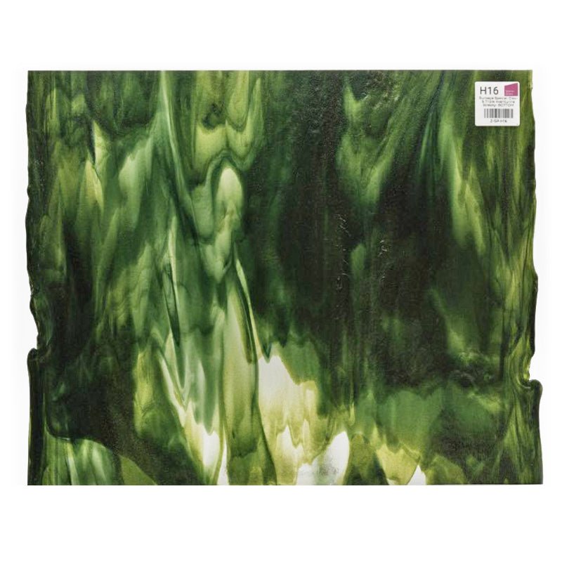 Bullseye Special: Clear & Triple Aventurine Streaky - BOTTOM - Warm Glass