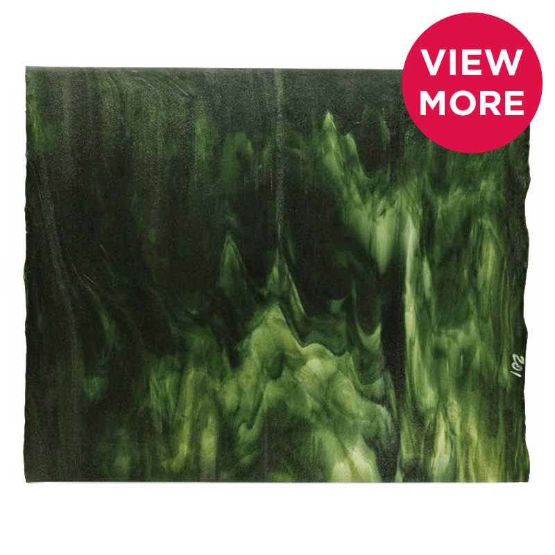 Bullseye Special: Clear & Triple Aventurine Streaky - TOP - Warm Glass