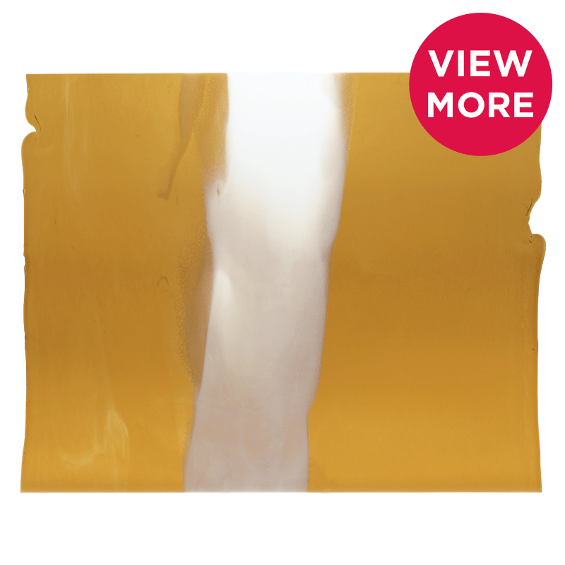 Bullseye Special: Dark Amber & White Cascade - Warm Glass