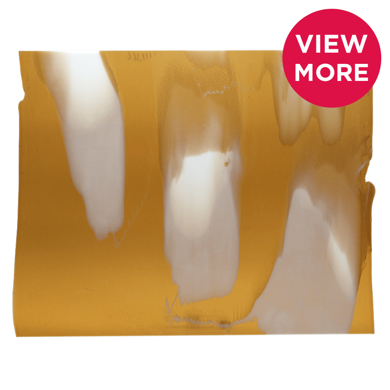 Bullseye Special: Dark Amber & White Windows - Warm Glass