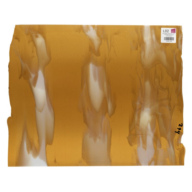 Bullseye Special: Dark Amber & White Windows - Warm Glass