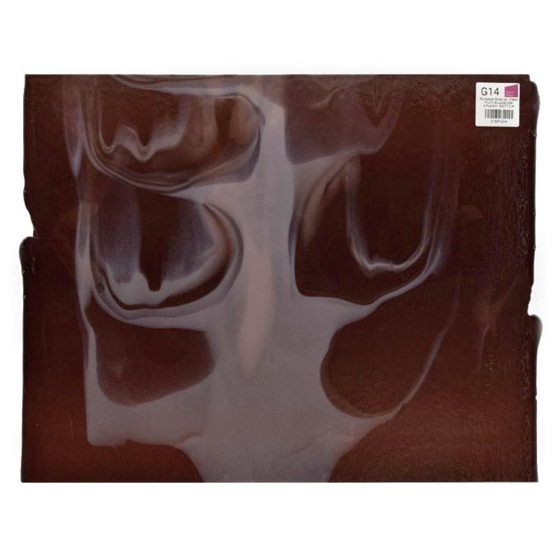 Bullseye Special: Deep Plum & Lavender Infusion - BOTTOM - Warm Glass