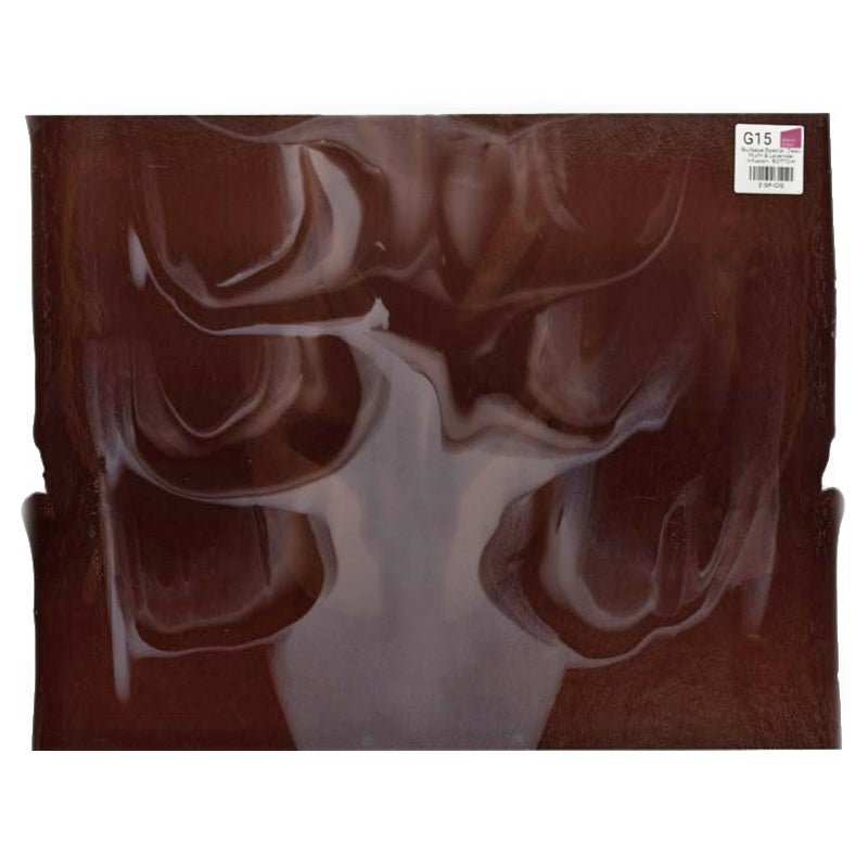 Bullseye Special: Deep Plum & Lavender Infusion - BOTTOM - Warm Glass