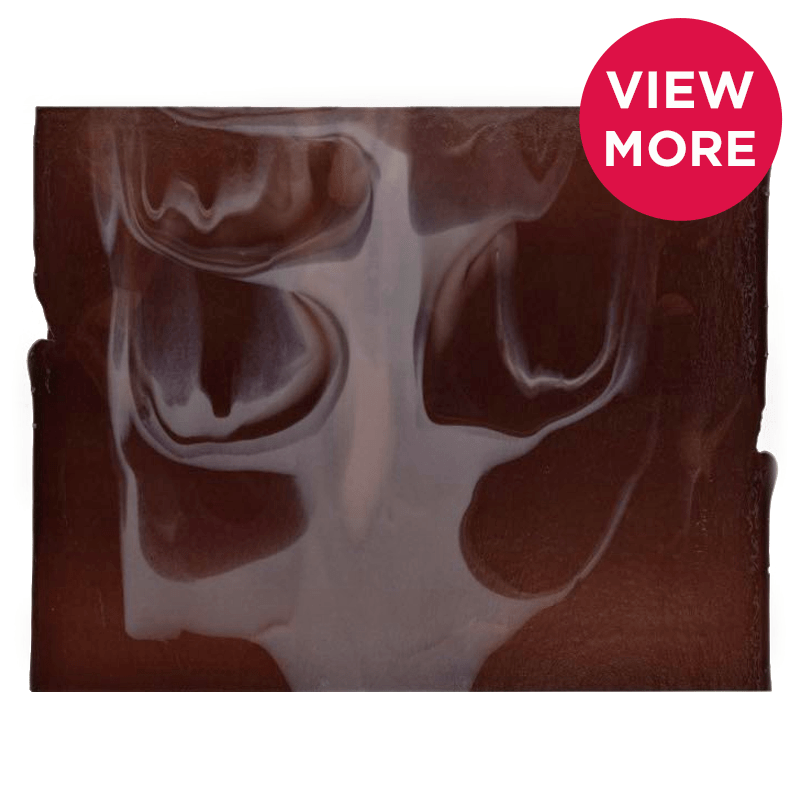 Bullseye Special: Deep Plum & Lavender Infusion - BOTTOM - Warm Glass