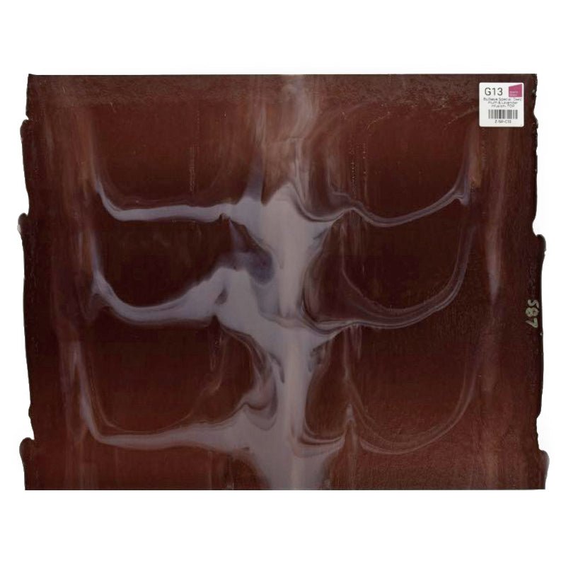 Bullseye Special: Deep Plum & Lavender Infusion - TOP - Warm Glass