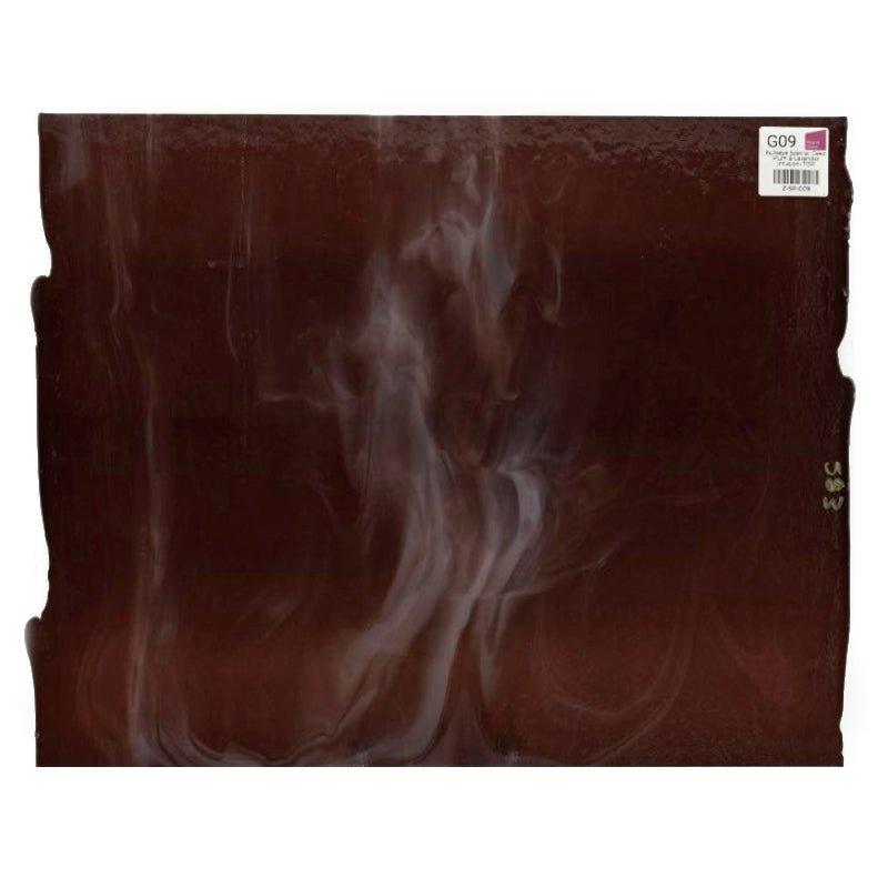 Bullseye Special: Deep Plum & Lavender Infusion - TOP - Warm Glass