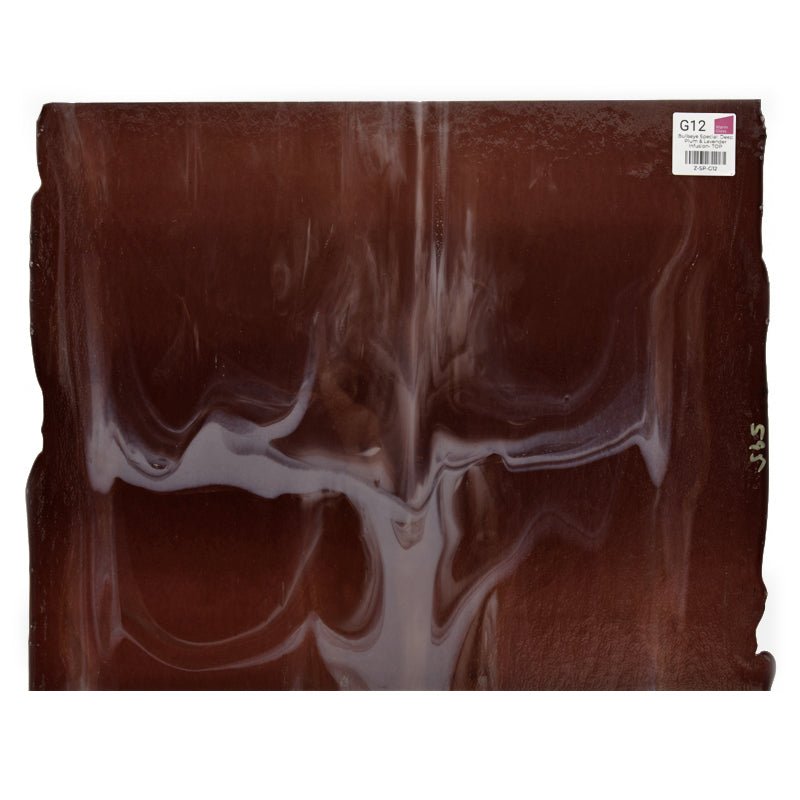 Bullseye Special: Deep Plum & Lavender Infusion - TOP - Warm Glass