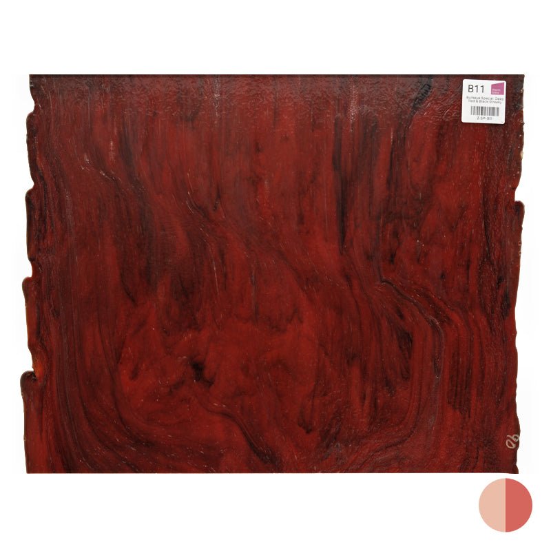 Bullseye Special: Deep Red & Black Streaky - Warm Glass